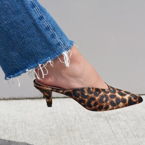 Loeffler Randall Shoes - Loeffler Randall Leopard Juno Kitten Heel Mule